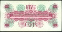 (ND) 1965 5 Cents, Military Payment Certificate, Series 661, Schwan-81, Cha