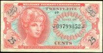 (ND) 1965 25 Cents, Military Payment Certificate, Series 641, Schwan-69, Ch