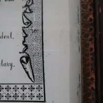 Detail, water spot, grime on glass