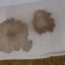 After cleaning- back of stain