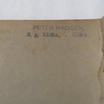 Front cover interior proper right upper corner detail