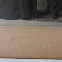 Front cover lower edge of photograph detail