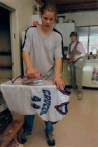 Erin Ironing Her Uniform
