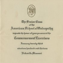 1931 KCOS Graduation invitation