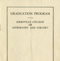 Kirksville College of Osteopathy and Surgery Commencement Program May 1954