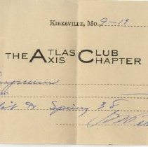 Receipts from the Axis Club