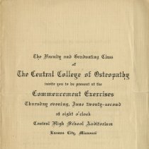 CCO Graduation program, 1905