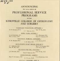 Professional Service Program Schedule