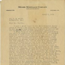 Letter Concerning Still-Hildreth Sanitarium