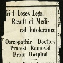 Girls Loses Legs, Result of Medical Intolerance