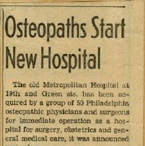 Osteopaths Start New Hospital