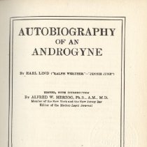 Autobiography of an Androgyne