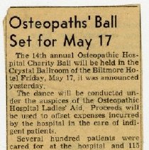 Osteopath's Ball Set for May 17