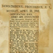 Osteopathic Ball Aides Are Announced