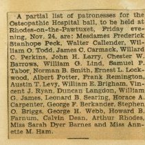 A partial list of patronesses...