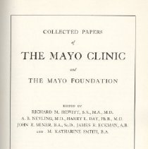 Collected Papers of the Mayo Clinic and the Mayo Foundation Vol. XXXI