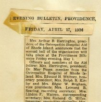 Mrs. Arthur B. Harrington, president...