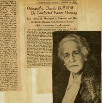 Osteopathic Charity Ball Will be Conducted Easter Monday