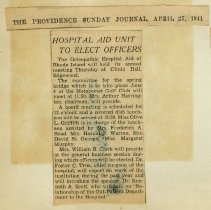 Hospital Aid Unit to Elect Officers