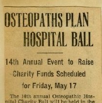 Osteopaths Plan Hospital Ball