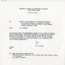 Inter-Office memo to Members of the Department of Osteopathic Technic from