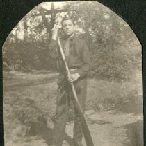 Man with Canoe Paddle