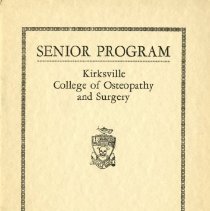 Kirksville College of Osteopathy & Surgery Commencement Program Dec 1943