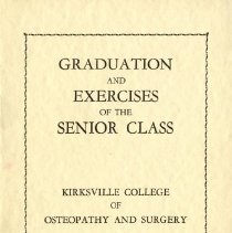 Kirksville College of Osteopathy and Surgery Commencement Program May 1947