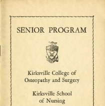 Kirksville College of Osteopathy and Surgery Commencement Program June 1948