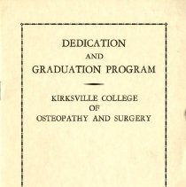 Kirksville College of Osteopathy and Surgery Commencement Program June 1951