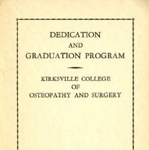 Kirksville College of Osteopathy and Surgery Commencement Program June 1951