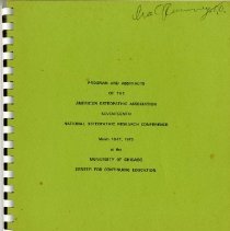 Program and Abstracts of the American Osteopathic Association Seventeenth N