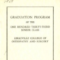Kirksville College of Osteopathy and Surgery Commencement Program May 1969