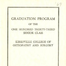 Kirksville College of Osteopathy and Surgery Commencement Program May 1969