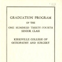 Kirksville College of Osteopathy and Surgery Commencement Program May 1970