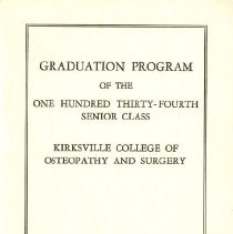 Kirksville College of Osteopathy and Surgery Commencement Program May 1970