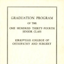 Kirksville College of Osteopathy and Surgery Commencement Program May 1970
