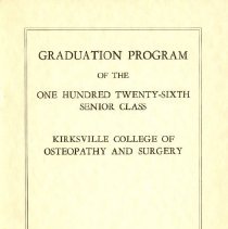 Kirksville College of Osteopathy and Surgery Commencement Program May 1962