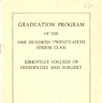 Kirksville College of Osteopathy and Surgery Commencement Program May 1962