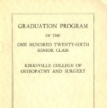 Kirksville College of Osteopathy and Surgery Commencement Program May 1962