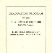 Kirksville College of Osteopathy and Surgery Commencement Program May 1966
