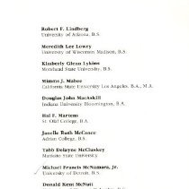 Kirksville College of Osteopathic Medicine Commencement Program June 1986