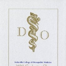 Kirksville College of Osteopathic Medicine Commencement Itinerary Handbill