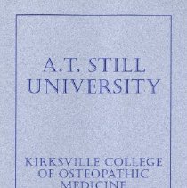 Kirksville College of Osteopathic Medicine Graduate Banquet Handbill 2005