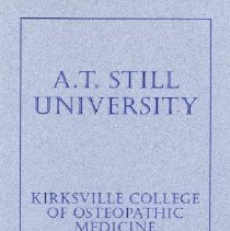 Kirksville College of Osteopathic Medicine Graduate Banquet Handbill 2005