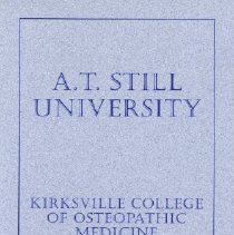 Kirksville College of Osteopathic Medicine Graduate Banquet Handbill 2005