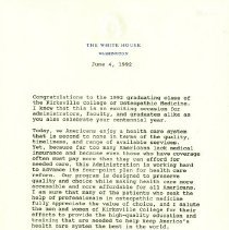 Letter from President George H. W. Bush to KCOM