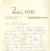 Letter from Geraldine Page to Florence I. Medaris