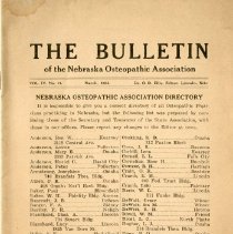 The Bulletin of the Nebraska Osteopathic Association