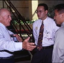 Frank Morgan and Two Men Talking at 1998 Reunion